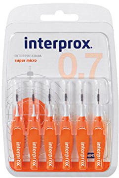 Interprox Cepillos interdentales naranja Super Micro 6 piezas, paquete de 3 (3 x 6 piezas)