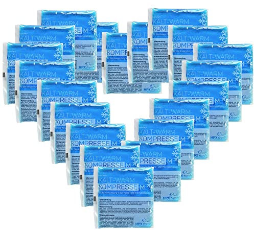 HPXfresh® Kalt Warm Kompressen | 20er Set | 13x14 cm | Kühlpacks für Prellungen, Insektenstiche und andere Schmerzen | wiederverwendbare Gel-Kühlkissen 20er Set Kompresse)