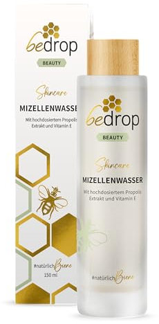 bedrop Mizellenwasser Tonikum Gesichtswasser mit Propolis Extrakt & Vitamin E gegen unreine Haut & Verfeinerung des Hautbildes, Gesichtsreinigung für jeden Hauttyp - 150ml