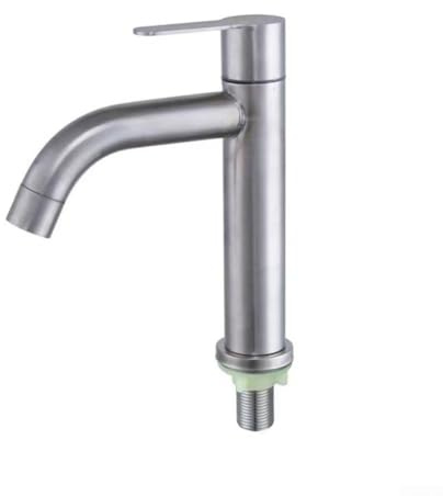 Cold Water Only Tap 304 Stainless Steel Faucet for Kitchen Sink, Modern Taps for Bathroom