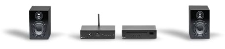 Pro-Ject Stereo Set E CD, allt-i-ett Hi-Fi-nybörjarset med förstärkare, CD-spelare och högtalare, inklusive kabel (svart)