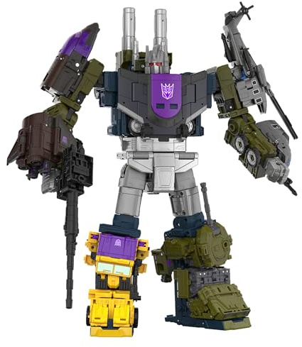 Transformers Age of the Primes Combaticon Onslaught, Commander Class 17-cm Converting Action Figure, Robot Toys for Ages 8+