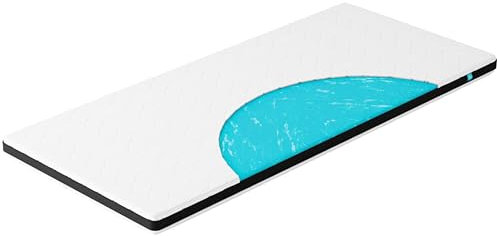 verapur Hypersoft Topper HT600, 90 x 220 cm, Härtegrad H1, Matratzen-Auflage, 6 cm Gesamthöhe, waschbarer Bezug, Allergiker geeignet