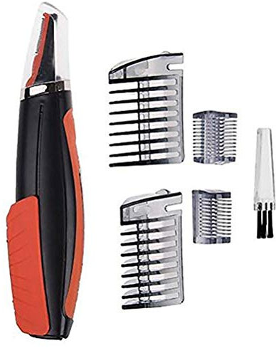 Calayu - Tagliapeli elettrico per naso e orecchie, con luce LED per uomini e donne (funzionamento a batteria, non inclusa)