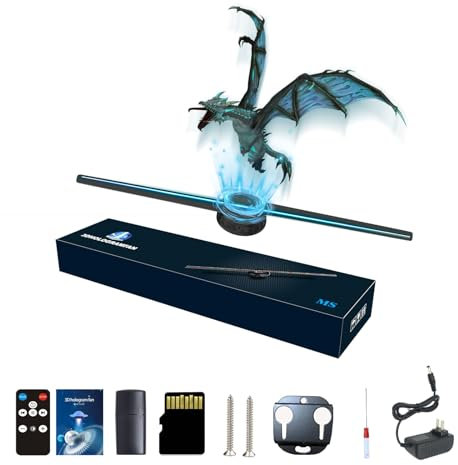 Missyou 42CM 3D Hologramm Projektor und 700 Videotheken, HD LED 2000*1444PX Resolution Hologramm Projektor ,Advertising Display, für Ausstellungen, Einkaufszentren, wand, geister，Weihnachten Halloween