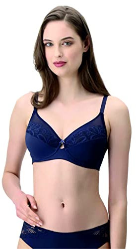 LEPEL 1 Pezzo Reggiseno Donna 461 Allure con Ferretto in Morbida micrifibra - Coppa B - C - D, Blue 3C