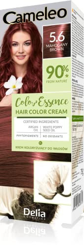 Cameleo - Color Essence - Crema Colorante - Marrone Mogano - Colorazione “TONO SU TONO” - Effetto Fino a 8 Lavaggi - Colore Naturale e Profondo - Rinfresco del Colore - Nutrimento - 75g