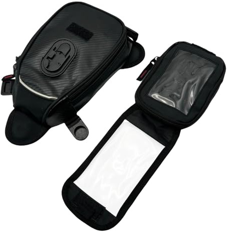 Sacoche de réservoir magnétique pour moto – Sac de réservoir étanche | Sac de réservoir magnétique transparent avec poche avant pour écran tactile