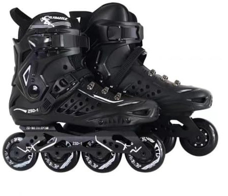 AYES Inline-Skates, Damen und Herren, professionelle Rollschuhe, Fitness, Inline-Skate für Erwachsene und Anfänger, Rollerblades (Schwarz, 41)