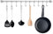 Trintion Hakenleiste Küche Wandbehang Küchenhakenleiste for Küchenutensilien Töpfe Handtücher Edelstahl Küchenreling Hängeleiste mit 10 Beweglichen Haken für Küche Bad Wohnzimmer 52cm (Silber)