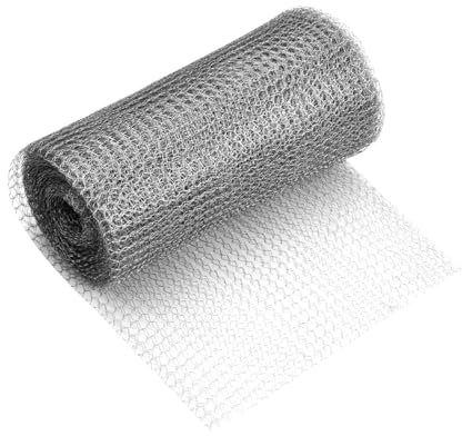 Ehuihuan Maschendraht Edelstahl Drahtgitter Feinmaschig 12.7cm x 6m - Volierendraht für Garten Schutz, Maschendrahtzaun zur Pflanzenwurzelschutz, Drahtzaun für Kleintiere, Abwasserrohr Schutz