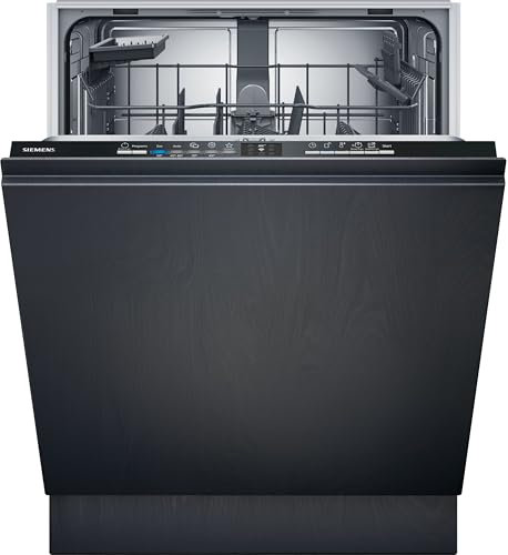 Siemens SX61IX14TE, iQ100 Smarter Geschirrspüler, Vollintegrierte Spülmaschine, XXL, 60 cm, info Light, Leiser iQdrive Motor, Automatik- und hygienePlus Programme, varioSpeed, aquaStop