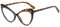 YAMEIZE Katzenaugen Blaulichtfilter Brille Damen - Blaulicht Brille Retro Anti Blaulicht Brille Gaming TV Brille (Leopard Klar)