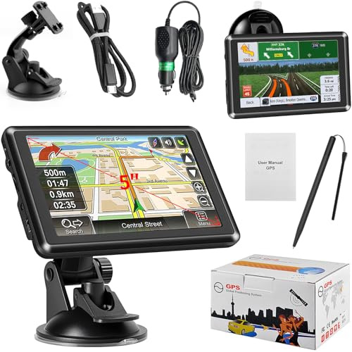 Navigateur GPS de 12,7 cm – Carte du Royaume-Uni 2025 pour voitures, camions et bus, écran tactile HD TFT pour poids lourd, instructions vocales, recherche de code postal, mises à jour gratuites à vie