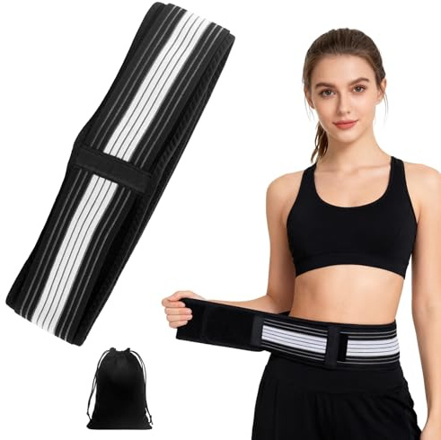 Koxtyzo Cinturón Ciática Aliviar, Sacroilíaca Banda de Soporte de Cadera para Hombres Mujeres, Cinturón ISG Antideslizante y Ajustable para Pelvis, Cintura, Espalda y Abdomen (110 cm)