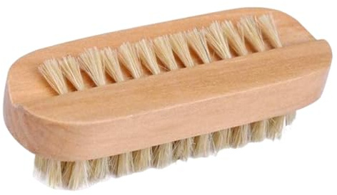 Nail Brush - Double-Sided Nail Scrub Brush,Wooden Reusable Boar Bristles Grooming Tool for Dorm Bathroom Spa Center Salon Home Adults Elderly