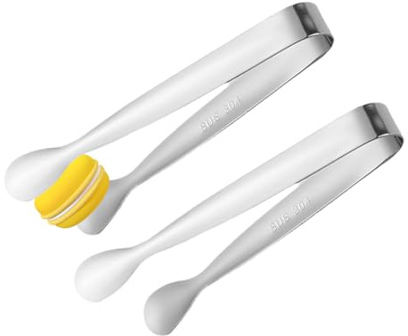 Tenazas Para Azúcar - 2 Piezas Pinzas De Acero Inoxidable Para Servir | Pinzas Para Aperitivos,Para Rodajas De Limón, De Té, Amante Del Café, Panadero, Restaurante,