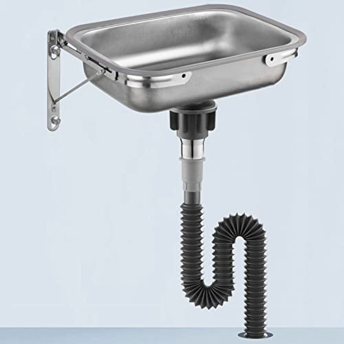 Mini lavello commerciale a parete in acciaio inox lavabo singolo lavabo per ristorante bar camper bagno lavanderia vasca garage - soluzione durevole e salvaspazio