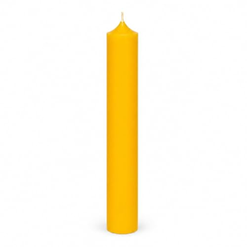 Bütic GmbH Lot de 8 bougies à tige colorées 180 mm x Ø 22 mm – Bougies à combustion sans résidu, couleur : jaune