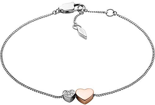 Fossil Armband Für Frauen Vintage-Motive, 16,5 Cm + 0,4 Cm Silber Edelstahlarmband, JF03095998