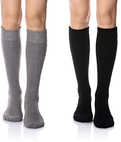 DoSmart Womens Winter Warm Knee High Socks Ladies Wool Cozy Thick Hiking Skiing Comfy Thermal Boot Long Socks 2 Pairs (AA-04)