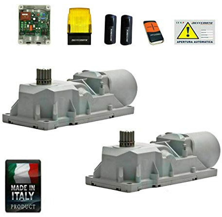 KIT ROLLER AUTOMATISMO CANCELLO 2 DUE ANTE BATTENTI INTERRATI INTERRATO 230V DFM