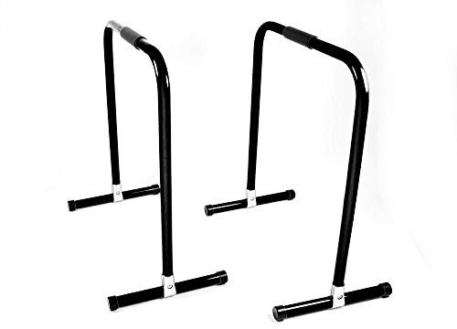 SlavikosWay Paar Dip Station Barren Fitness Parallettes 73x61cm Calisthenics Schwarz 9010021