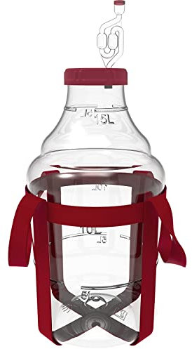Bonbonne en plastique avec croisillons 15L – Dame-jeanne en plastique | Le ballon | Seau Fermentation