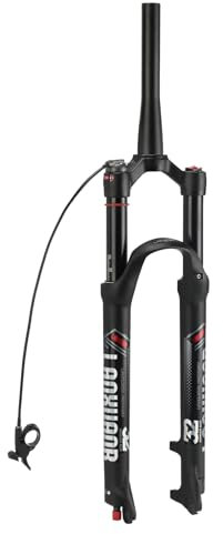 LANXUANR 26/27.5/29 Zoll Magnesiumlegierung Mountainbike Gabel Rückpralleinstellung, Luftfederung Vorderradgabel 100mm Federweg, 9mm Achse, Scheibenbremse
