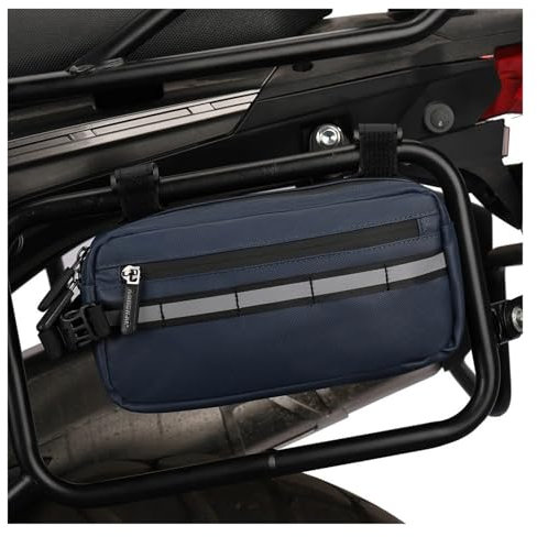 Sacoche Reservoir Moto Sacoche À Outils Universelle pour Moto 3 L Sacoche Latérale Moto Sacoche Arrière Pare-Chocs Sac Banane Multifonctionnel Accessoires D'extérieur Sac à Outils Moto(Bleu)