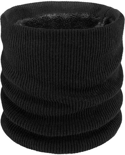 ehsbuy Winter Neck Warmer Fleece Snoods for Men Women Thermal Thick Knit Neck Gaiters Ski Mask Scarf Gifts for Cycling Outdoor