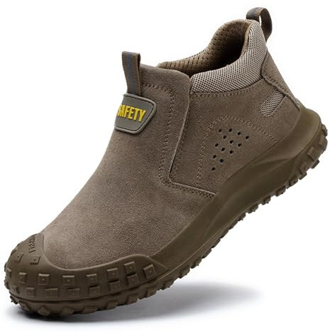 Botas de Seguridad Aislantes Hombre Mujer - Puntera Acero y Antipinchazos - Térmicas e Impermeables para Soldadura, Construcción e Industria(Brown,45 EU)