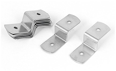 sourcing map 38mm x 13mm x 11mm métal Cadre photo forme Z Supports Supports de ton argent 10PCS