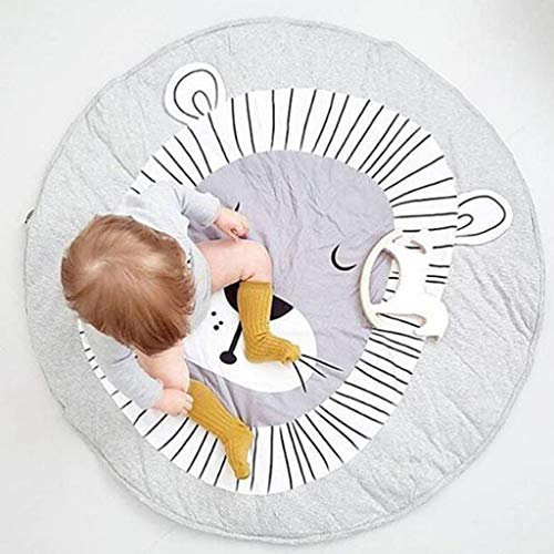 AIBAB Baby Spielmatte Rainforest Erlebnisdecke Neue Europäische und Amerikanische Löwen Druck Baumwolle Krabbeldecke Spiel Matte Teppich Schlafdecke Kinderzimmer Dekoration Kann Gewaschen Werden