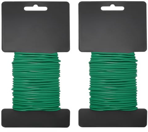 Shintop 3.5mm Plant Ties, 16m Soft Reusable Garden Wire Twist Ties for Climbing Plants, Shrubs, Trees, Vines, Flowers (Green)