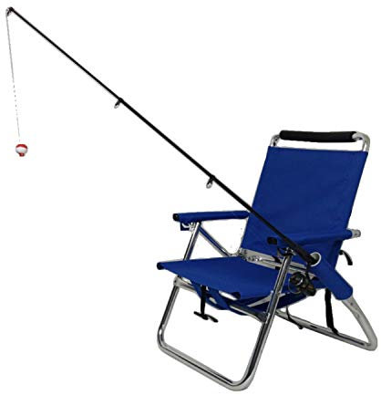 Tuscany Pro Rucksack-Angelstuhl – tragbarer, zusammenklappbarer ultraleichter Stuhl mit gepolsterten Tragegurten und gepolsterter Lendenwirbelstütze, Aluminium-Angelstuhl mit Tassen- und Rutenhalter