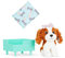 Glitter Girls Puppenzubehör – Kuscheltier Hund Cavalier King Charles Loki mit Hundebett und Hundekissen – Accessoires für 36 cm Puppen, Plüschtier Spielzeug für Kinder ab 3 Jahre (3 Teile)