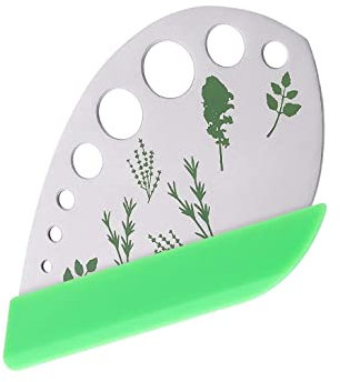 Kräuterbeizer,9 Löcher Kräuter Cutter Edelstahl Küchen Abisolierwerkzeug für Kräuter Mangold Collard Greens Thymian Basilikum Rosmarin