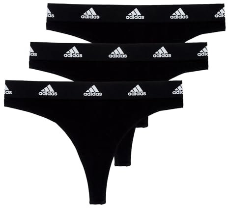 adidas Damen Thong (3PK) -Sport Active Comfort Cotton Tangahöschen, 000 Black, XS (3er Pack)