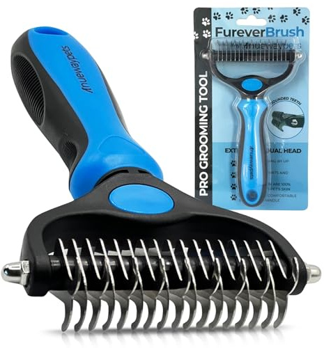 Reduce Shedding with The Original FureverBrushยฎ by NuewayPets - Pro Undercoat Grooming Tool For Dogs | Deshedding and Dematting Tool