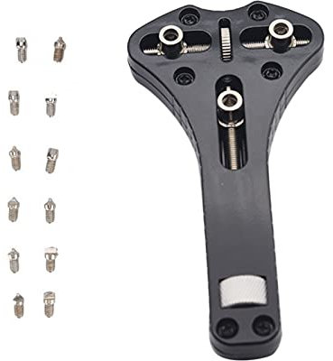 NOALED Montre à Trois mâchoires Couverture arrière Ouvreur Universel Remplacement de la Batterie Chaning Open Bottom Cover Remover Kit d'outils de réparation de Montre Outil de réparation de Montre