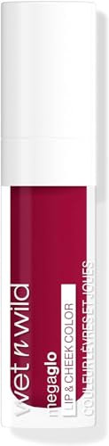 Wet n Wild Mega Glo Lip & Cheek Color, Blush per Labbra e Guance con Finish Soft Matte, Formula Leggera e Modulabile per un Colorito Naturale, Berry Truth