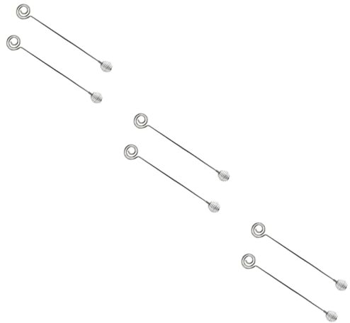 Amosfun 6 Pz Miscelatore in Acciaio Inossidabile Egg Shaker impastatrice Mixer Sbattiuova sbattitore Bastoncini di agitazione Bastoncino di Latte agitatore in Acciaio Inossidabile