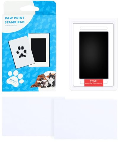 Kit De Huellas De Perro – Kit De Huellas De Perro, Juego De Recuerdos De Huellas De Manos | Almohadilla De Impresión De Huellas De Mascotas Con Material Seguro Y Sin Ácidos, Adorable Juego De Huellas