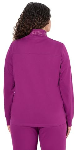 Ulla Popken Giacca di Felpa con Tasca a Marsupio, Retro più Lungo e Collo Alto Mora 54+ 826746825-54+