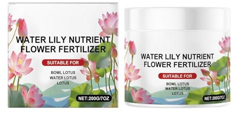 Pond Water Lily Nutrient, 200g Natural Flowering Fertilizer Powder, Aquarium Flowers Cultivation Solution, for Beginner Gardeners, Backyard Park Aqua Plant Care, 2.83x2.44 Inches