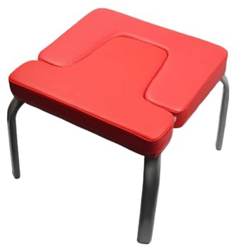 Yoga Inversion Chair, 200kg Capacity Headstand Stool, with Removable Cushion for Balance Training Home Workout(Red)