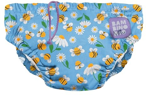 Bambino Mio Återanvändbar Badblöja (6-12 månader) Flitiga bin – Populär och Bäst Säljande Simblöja för Barn | OEKO-TEX® Standard 100. Tight passform Lätt och snabbtorkande. Elastisk midja. Mjuka material