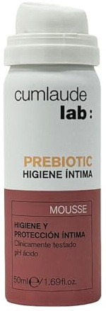 Cumlaude Lab prebiotisk mus för intim hygien, rengöringsskum med prebiotika, mjölksyra och provitamin B5, intim flora balans, utan tvål, daglig användning för kvinnor - 50 ml