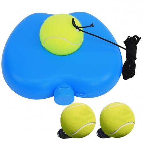 Jorzer Palla da rimbalzo per allenatore di tennis, rimbalzo per allenamento da tennis con base ponderata per allenamenti in solitaria a casa e in giardino.